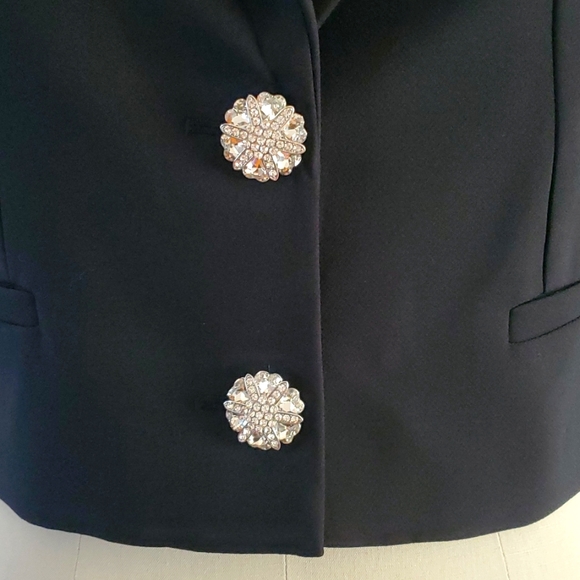 ZARA JEWEL BUTTON CROPPED VEST SIZE MEDIUM - Picture 6 of 8